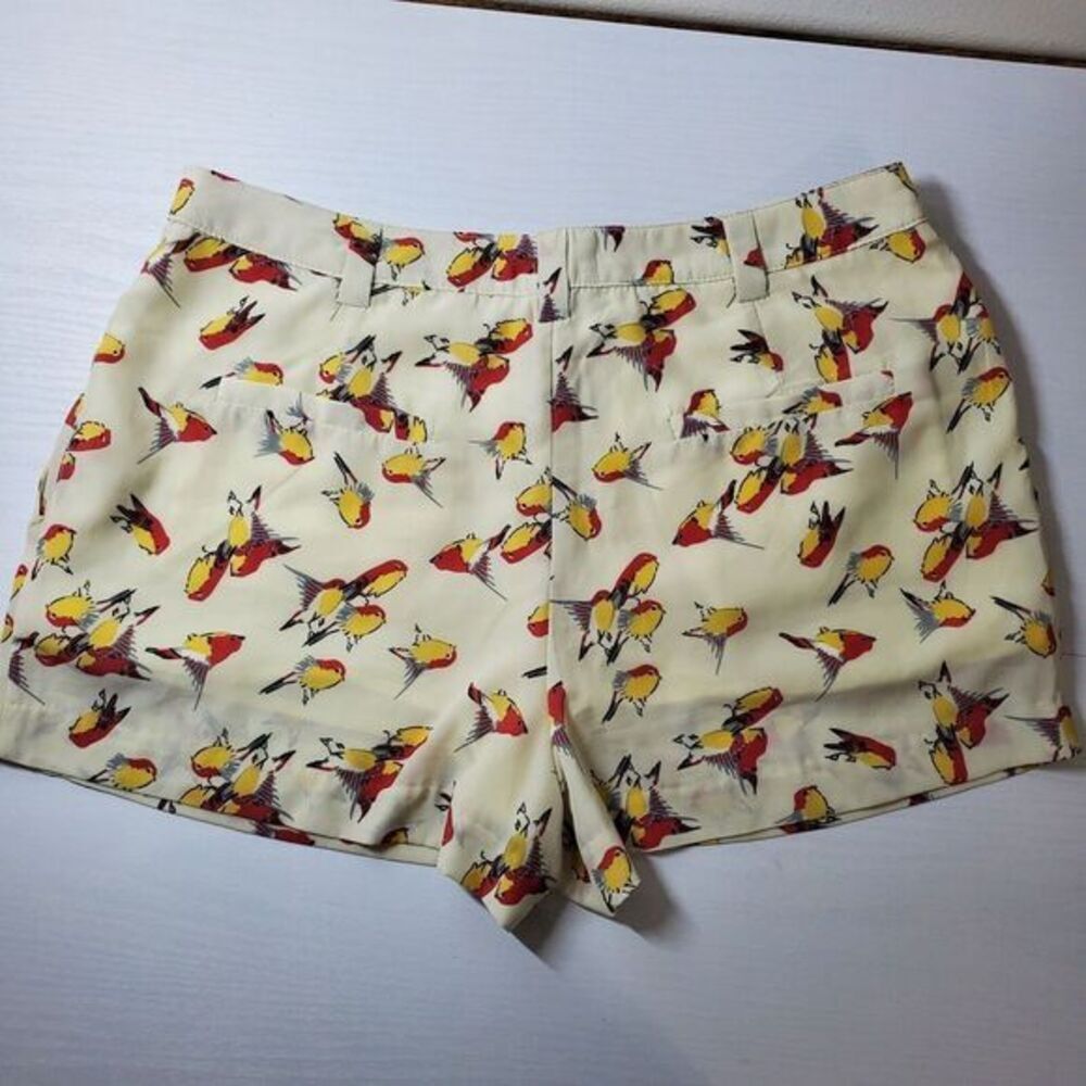 Lucca Couture Women's Lined Shorts Size Small Bird Print Pockets Dressy Light - Picture 2 of 7
